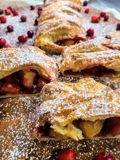 Cranberry and Apple Strudel - Man Meets Oven