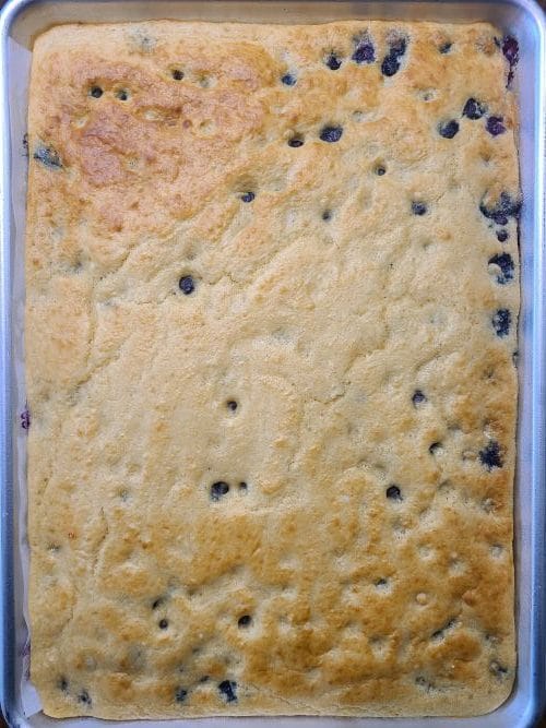 Baked Blueberry Sheet Pan Pancake