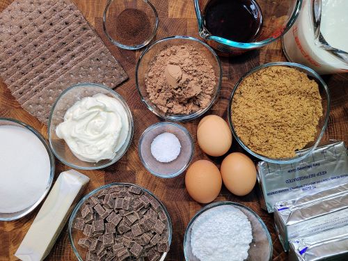 ingredients for Chocolate cheesecake
