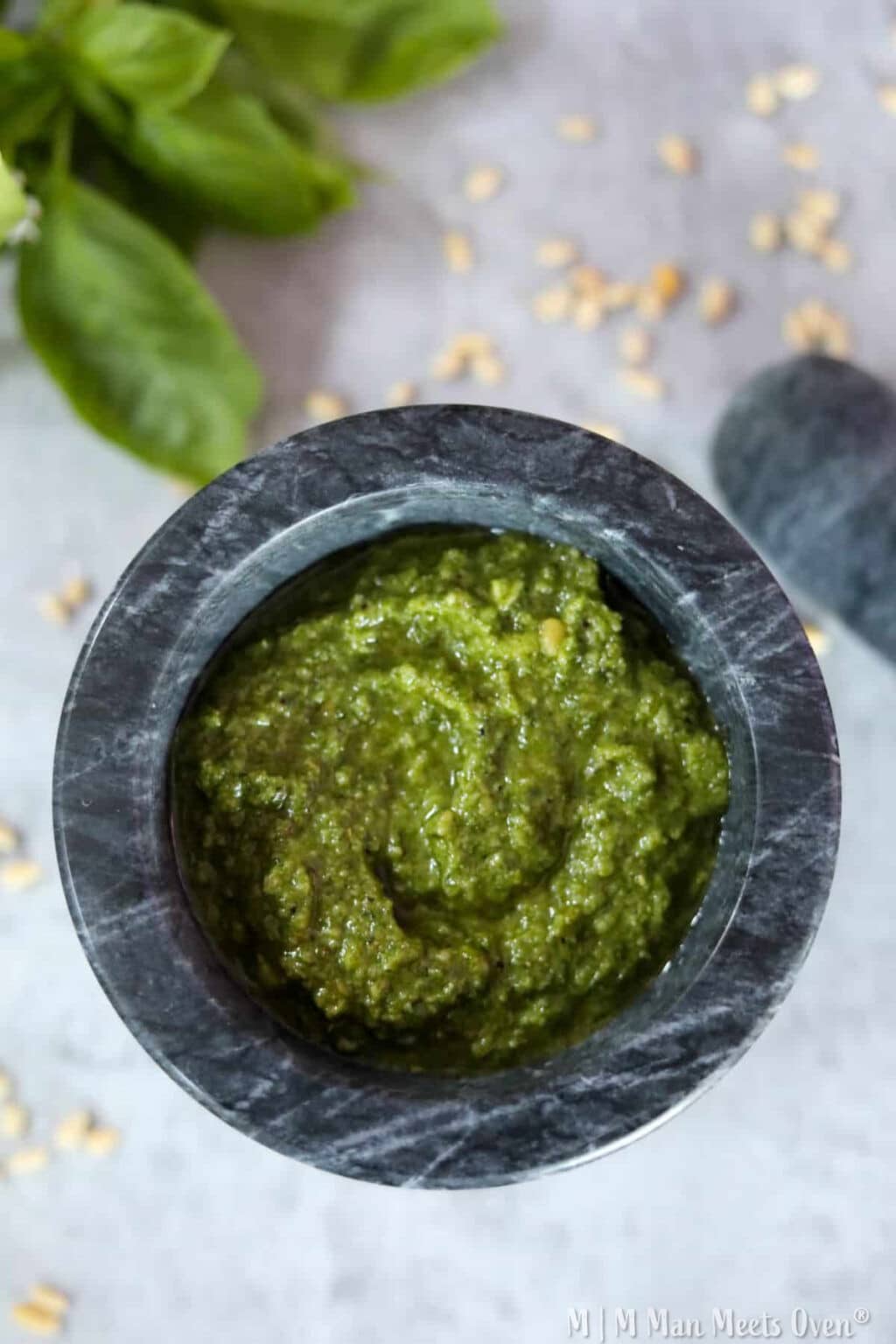 Easy Homemade Basil Pesto - Man Meets Oven