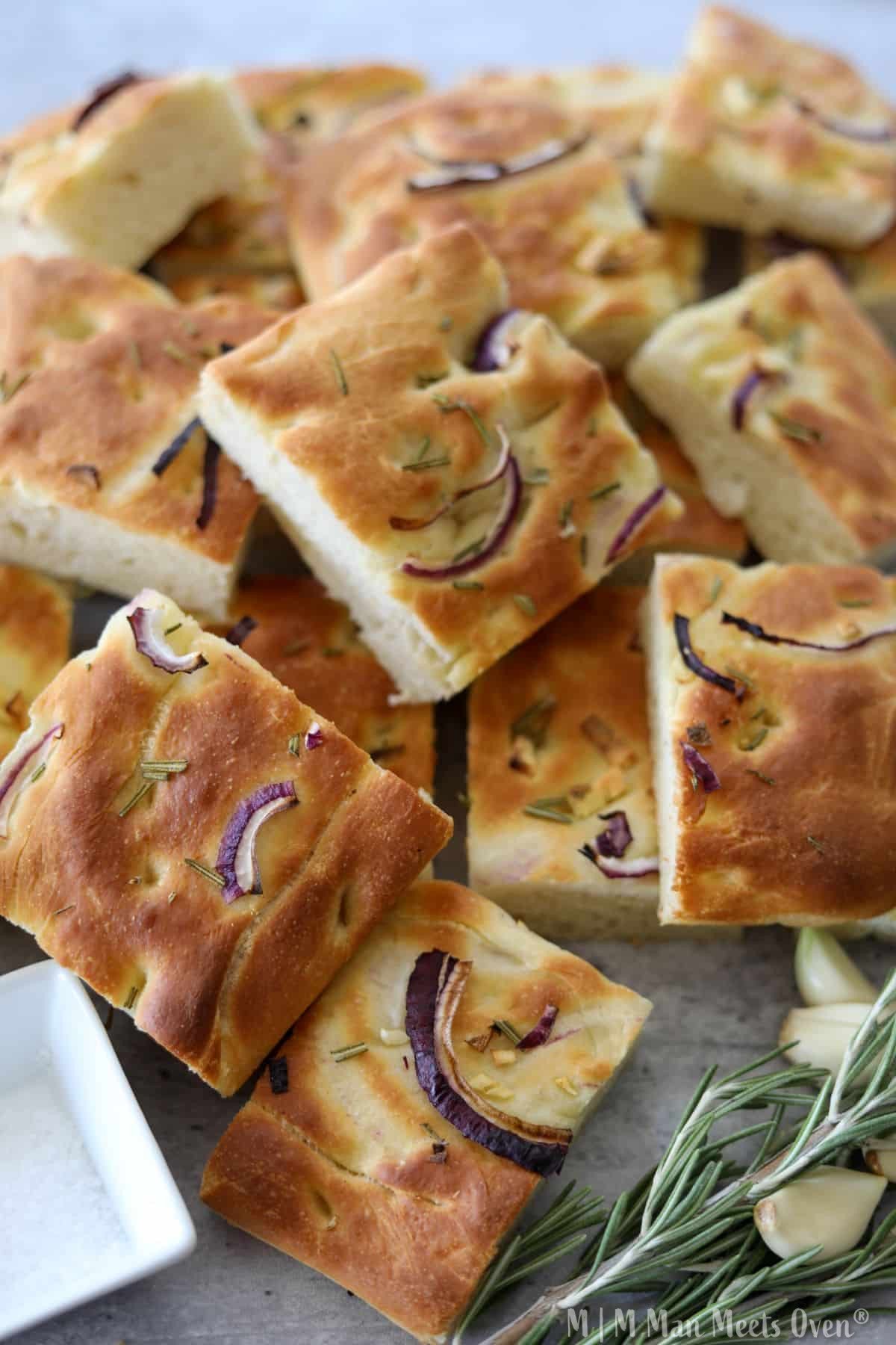 Rosemary and Garlic Focaccia Bread Man Meets Oven
