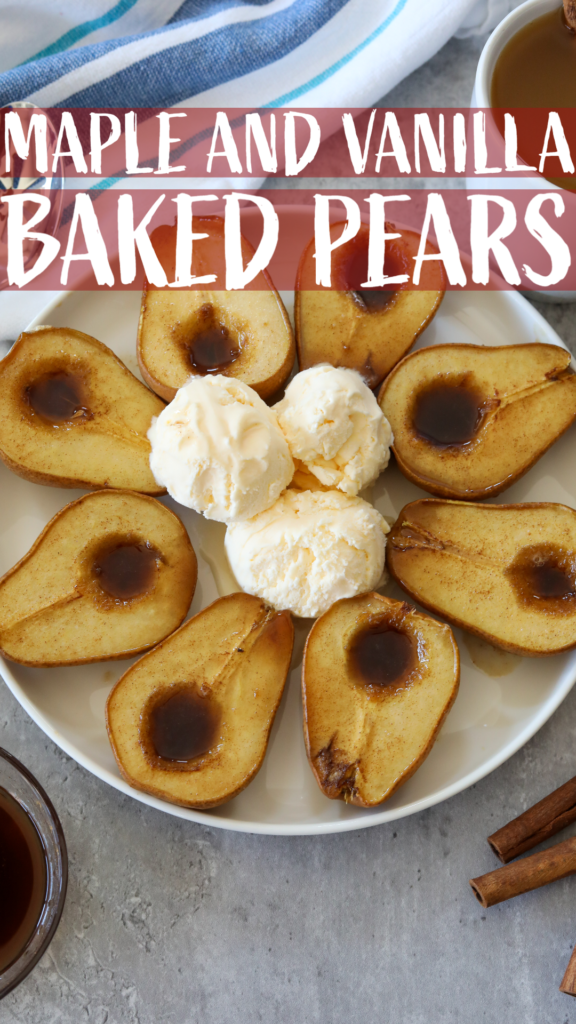 Baked pears pinterest pin