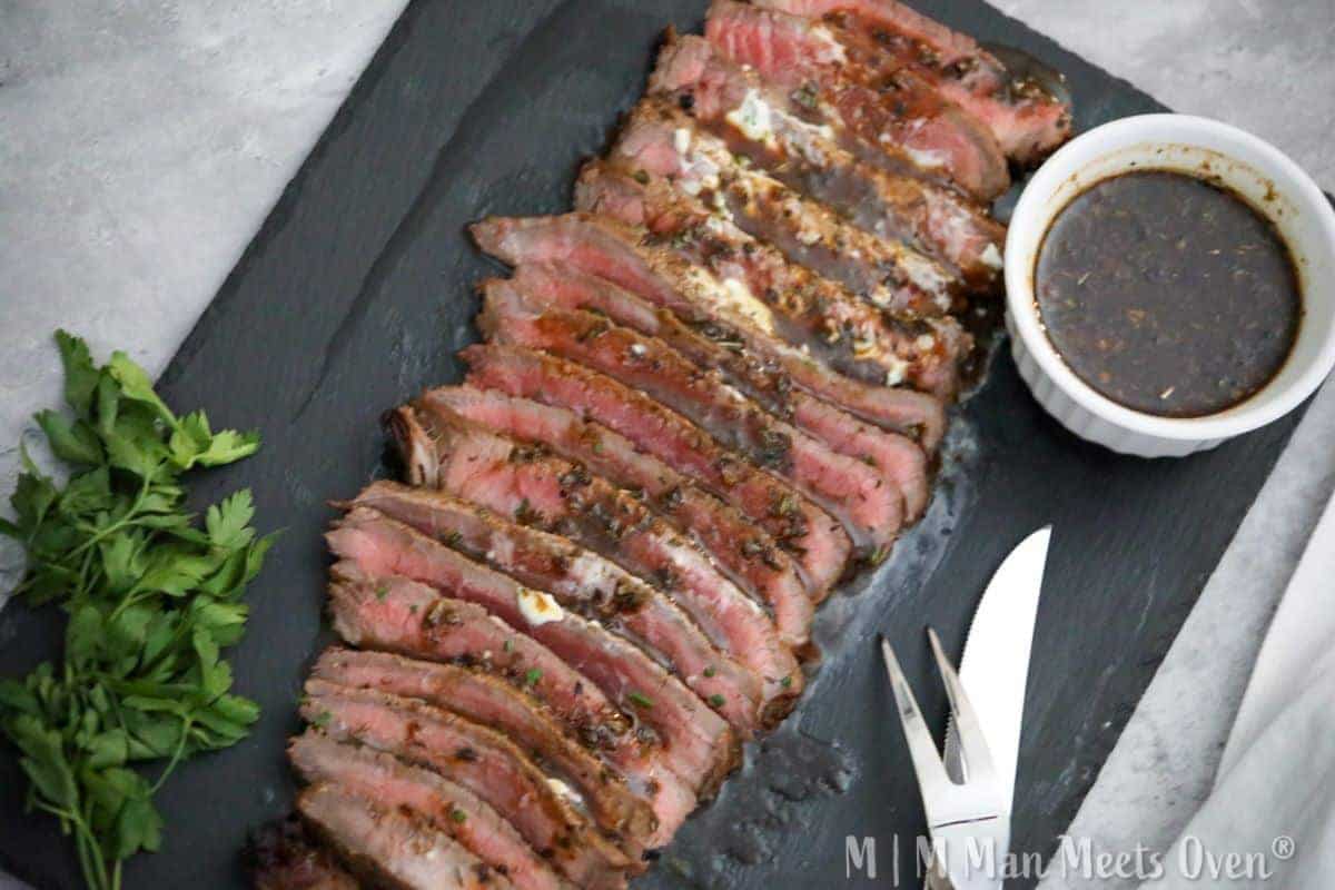 London Broil with Herb Butter Man Meets Oven