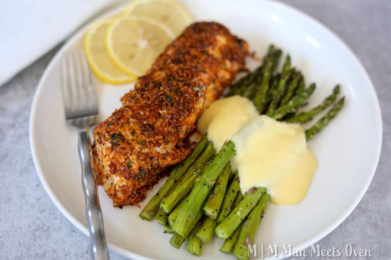 Baked Parmesan Crusted Halibut Man Meets Oven