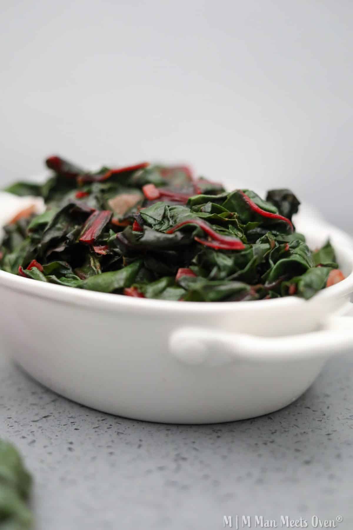 Sautéed Swiss Chard with Champagne Vinegar Man Meets Oven
