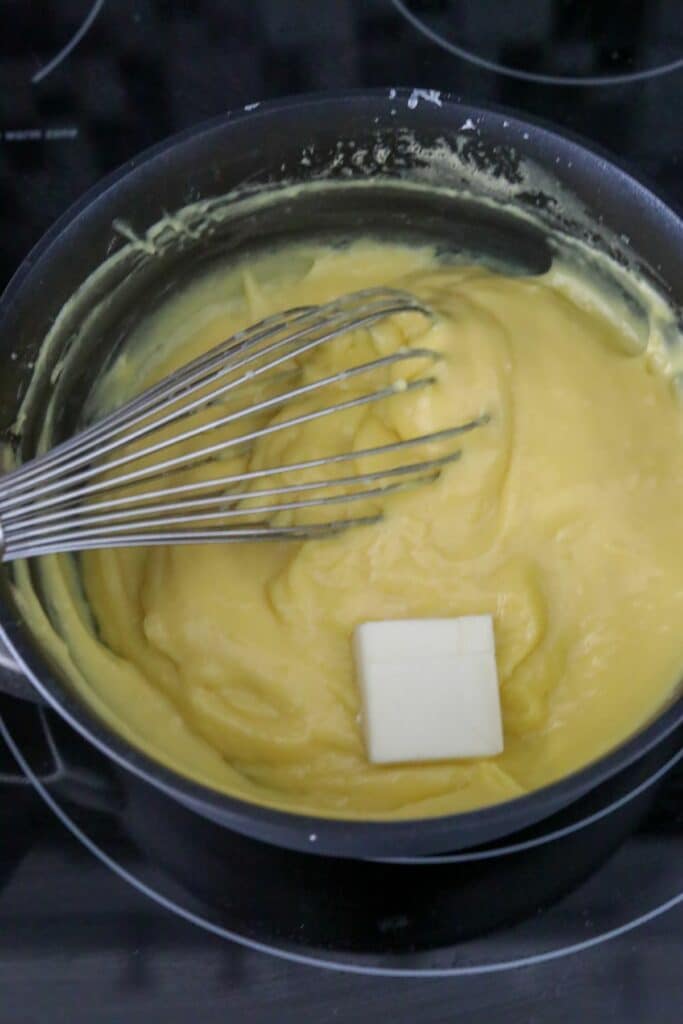 Butter added to crème patisserie