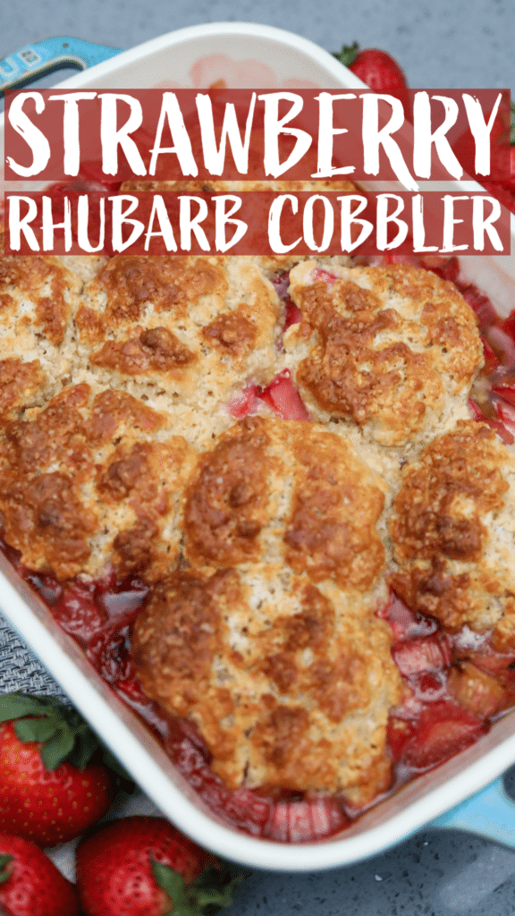 rhubarb cobbler pinterest pin