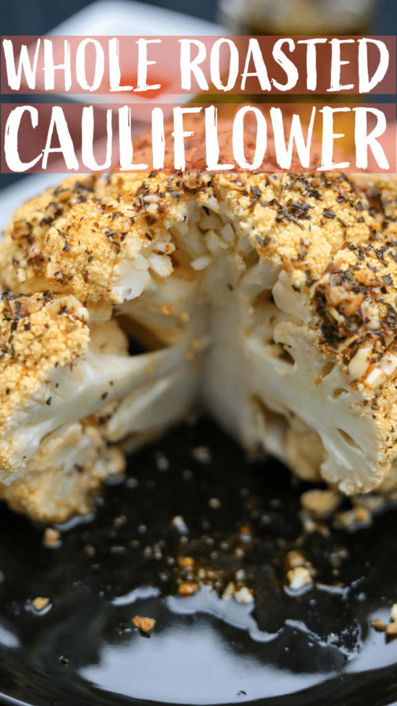 roasted cauliflower pinterest pin