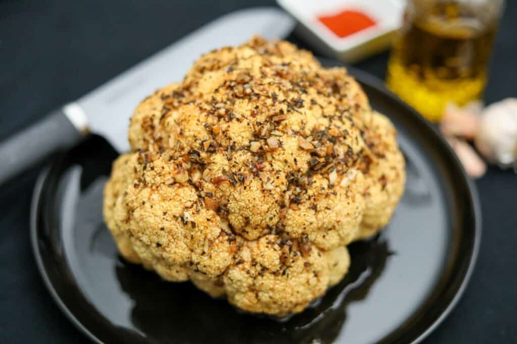 Close up of roasted cauliflower
