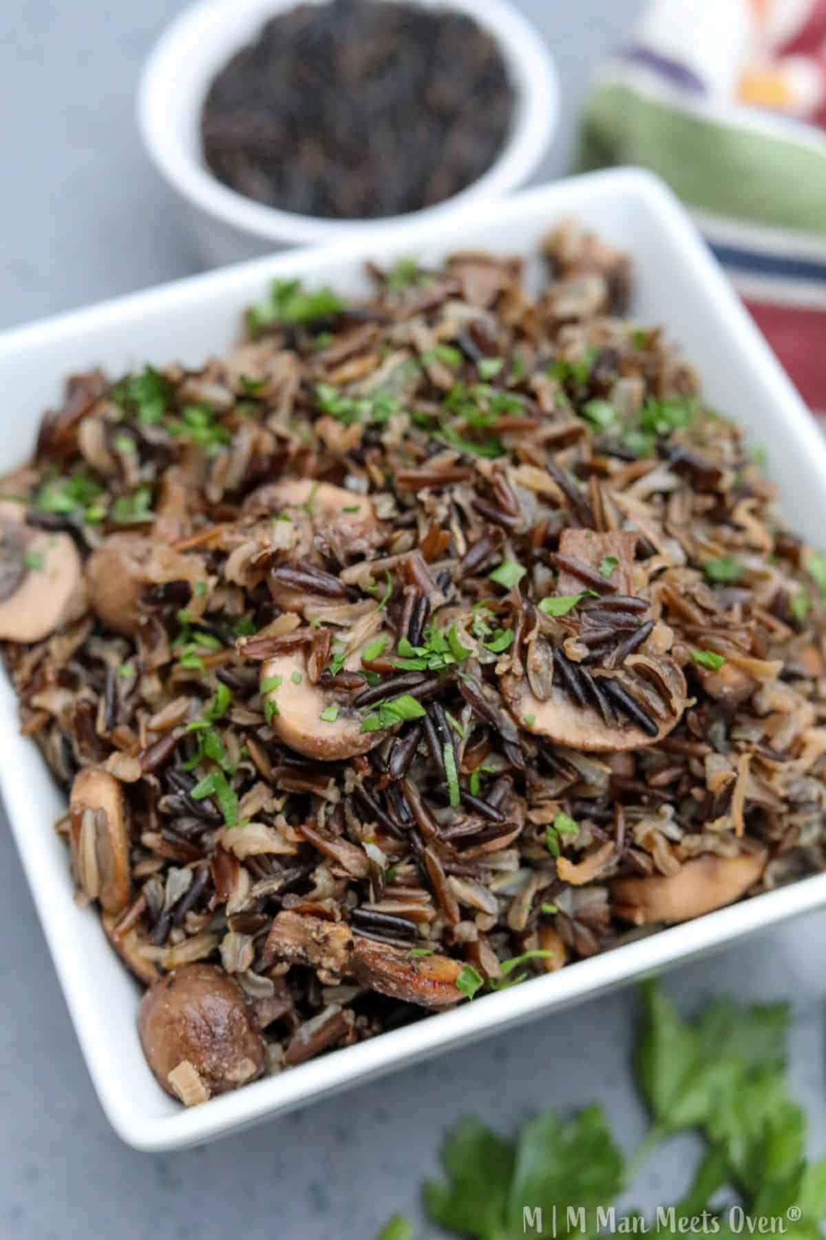 Wild Rice With Mushrooms - Man Meets Oven