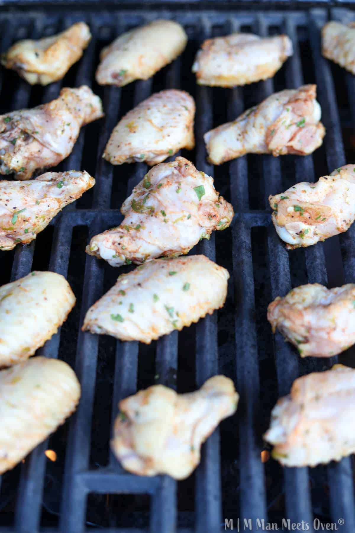 Grilled Tequila Lime Chicken Wings Man Meets Oven