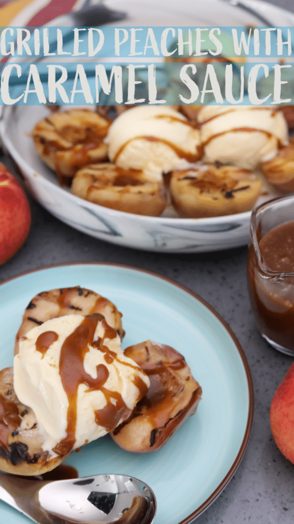 grilled peaches pinterest pin