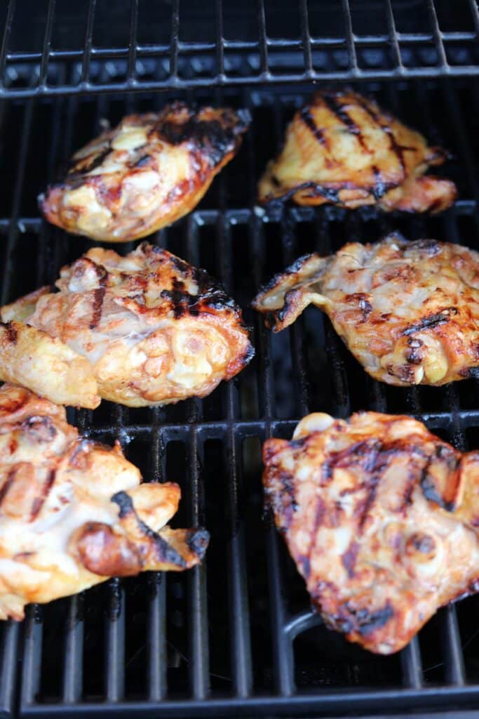 Grilled chicken on the grill