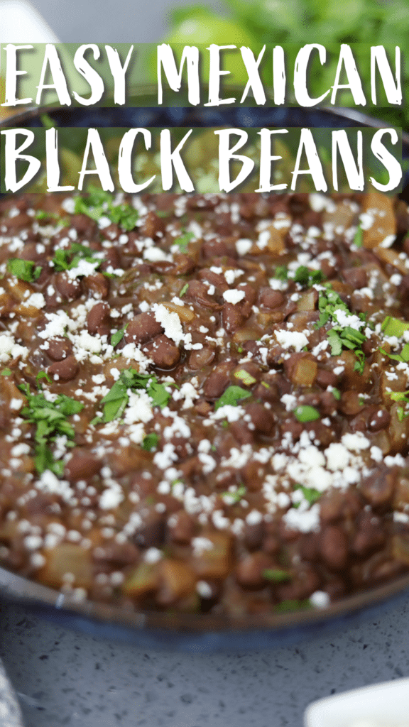 Mexican black beans Pinterest pin