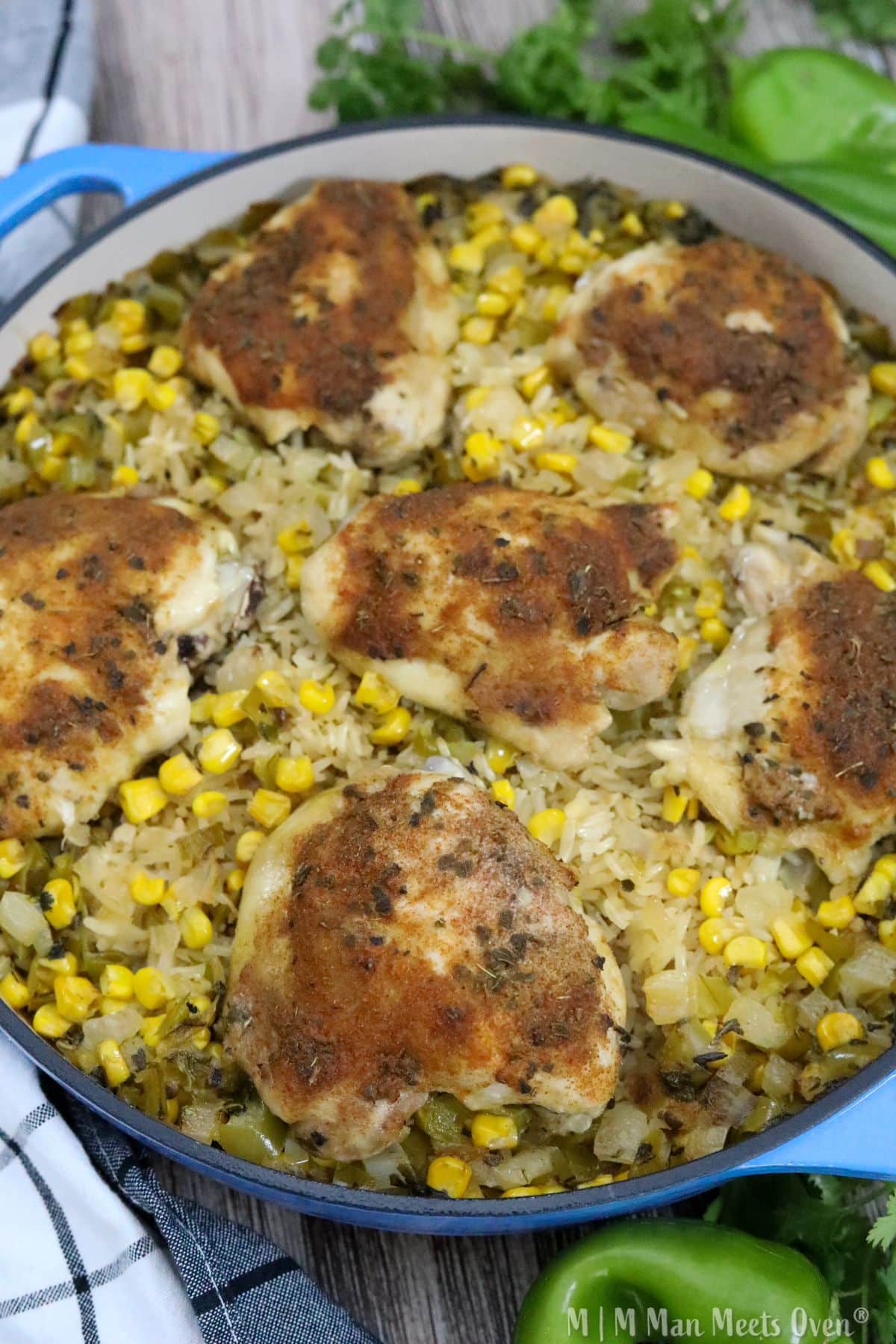 Hicken Meets Rice Hatch Chile Chicken And Rice - Man Meets Oven