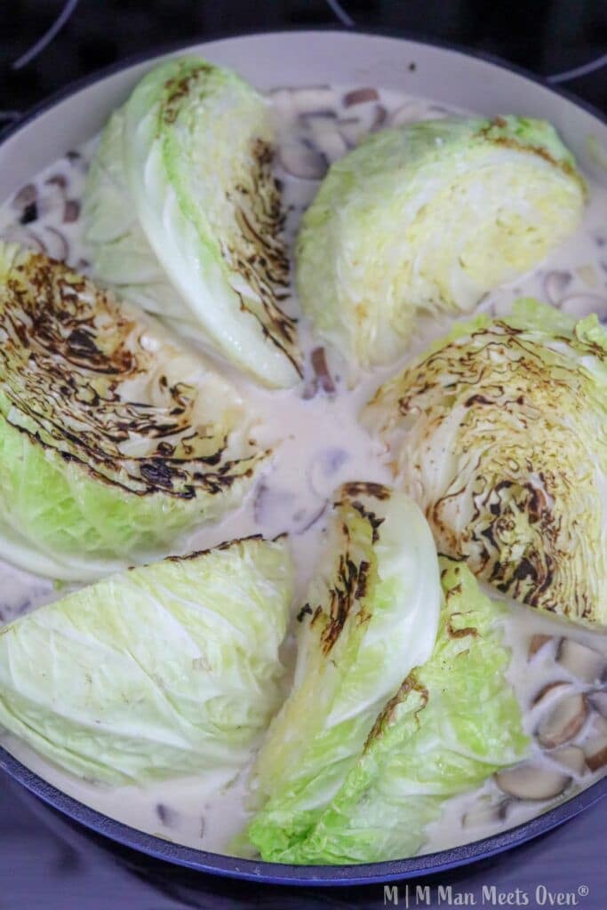 Melting cabbage simmering